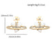 Saturn Planet Stud Earrings for Women Girl Heart Earrings