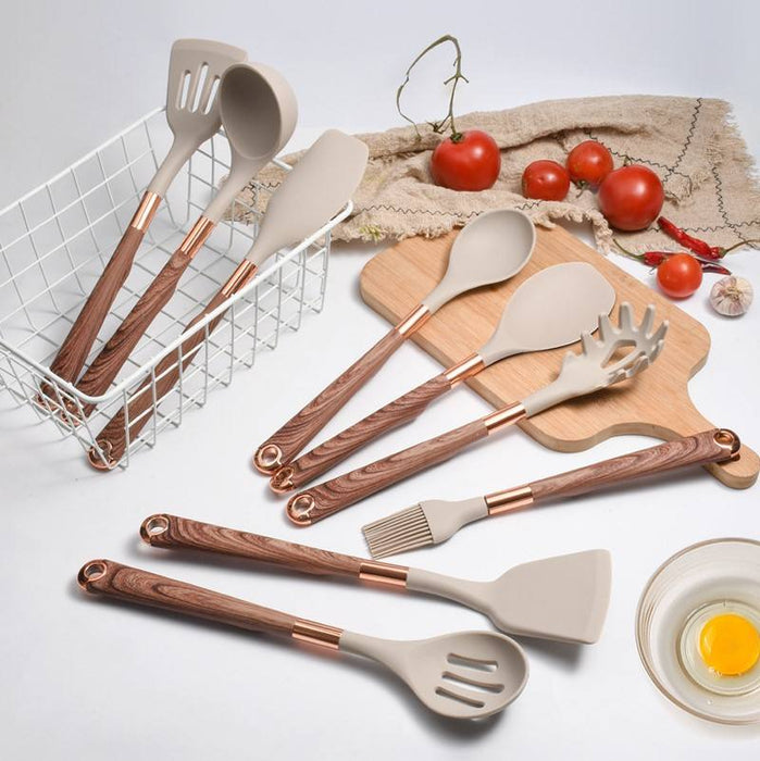 10 Pieces Kitchen Tools Set Wooden