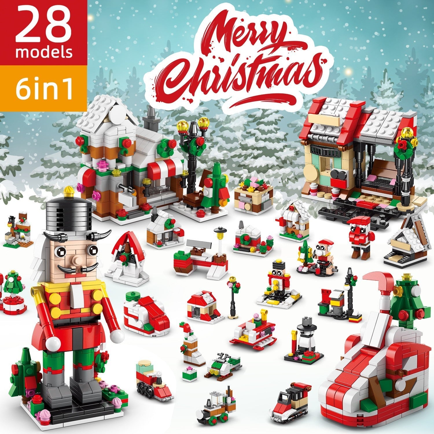 2026 Christmas Advent Calendar 24 Days Countdown Building Blocks Toy Kids Gift