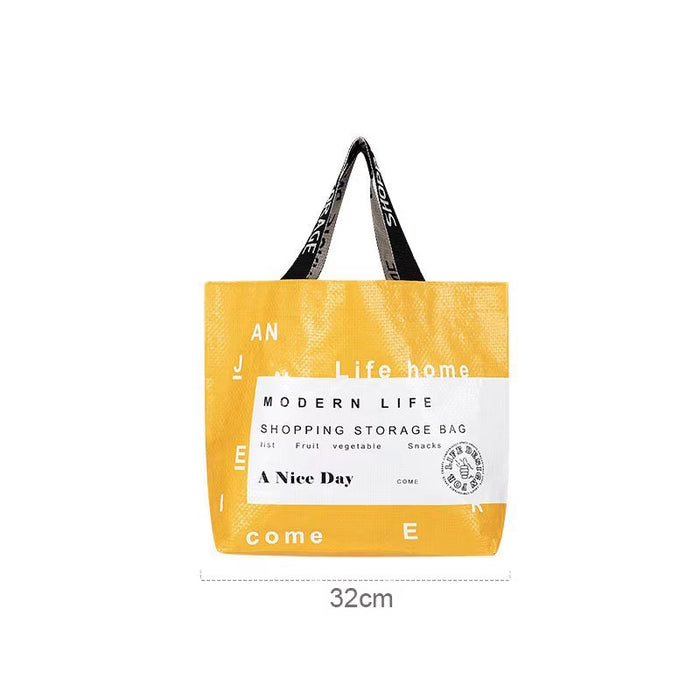 Large-Capacity Waterproof Supermarket Shopping Bag Portable PP Woven Shopping Bag for Retail Stores Boutique and Supermarkets