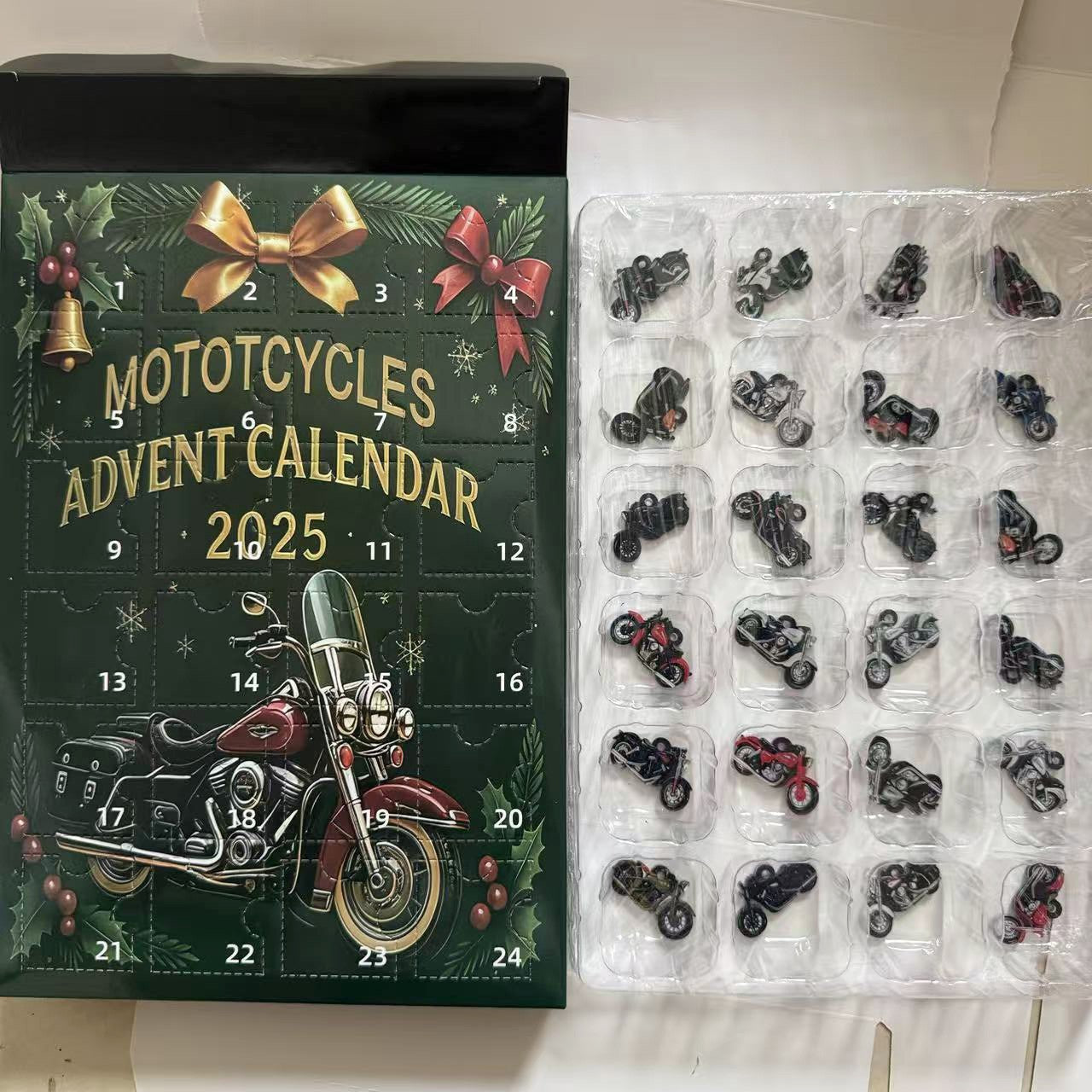 Motorcycle Theme Advent Blind Collectible Calendar 2025 Countdown Sets 24 Hangs