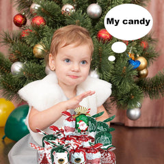 Christmas Wrapping Drawstring Gift Bags,30 Packs Xmas Candy Treat Cookie Bags with Drawstring (5.9Inx9In) Christmas Party Birthday Engagement Holiday Presents Bags