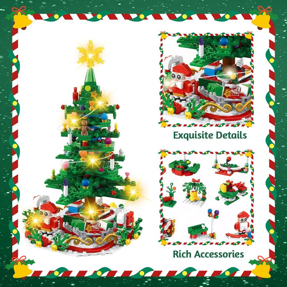 24 Day Kids Toy Christmas Advent Calendar Play Building Blocks with LED Gift Box
