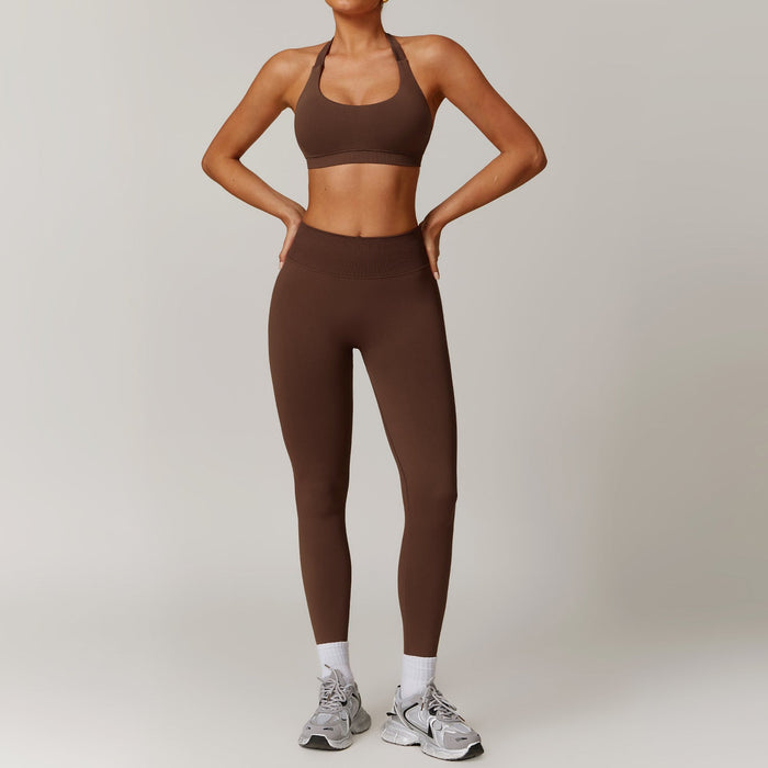 Marc Gianno Hanging neck bra+pants yoga set, sports running set