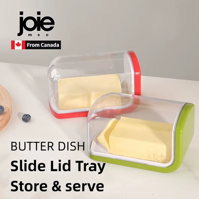 Joie Butter Storage Box Sliding Lid Design Butter Dish Sealed Fresh-Keeping Storage Cheese Food Grade Fabric Refrigerator