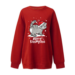 Merry Kiss MyAss Cat's New Christmas Hoodie