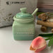French Seasoning Salt Can Set Kitchen Ceramic Jars Gradual Change Color Household Seasoning Box Bottles with Spoon