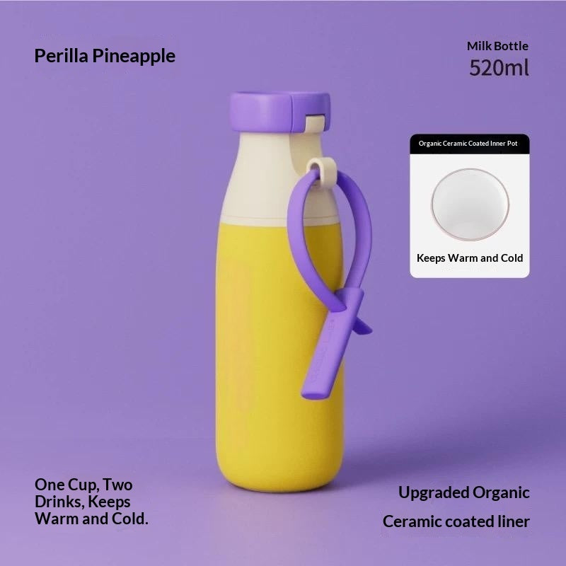 Large-capacity Stainless Steel Insulated Travel Mug With A Portable Straw Lid