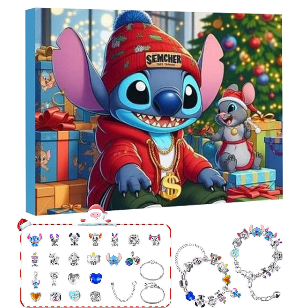 Christmas Jewellery Advent Calendar Stitch Diy-Decor Making-Kit Gift Ornaments