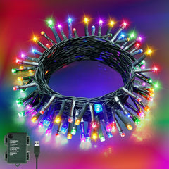 Fairy Lights 6M 60LED Fairy String Lights USB or Battery Operated with Timer, 8 Modes, Waterproof Green Wire Multicolour Christmas Lights for Indoor Outdoor Bedroom Wedding Birthday Wreath Xmas