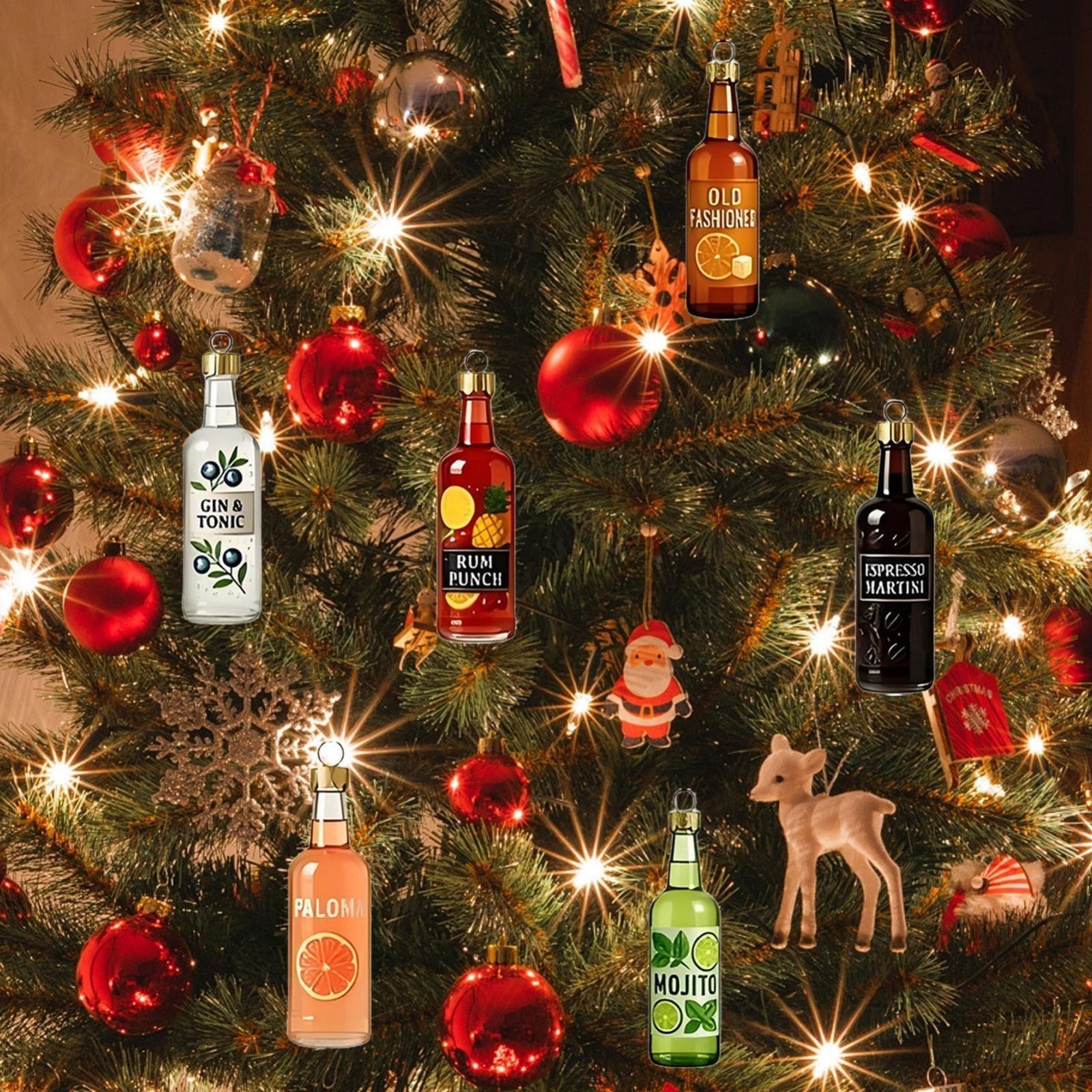 2026 Cocktail Advent Calendar, 24 Days Christmas Countdown Calendar with 24 Mini