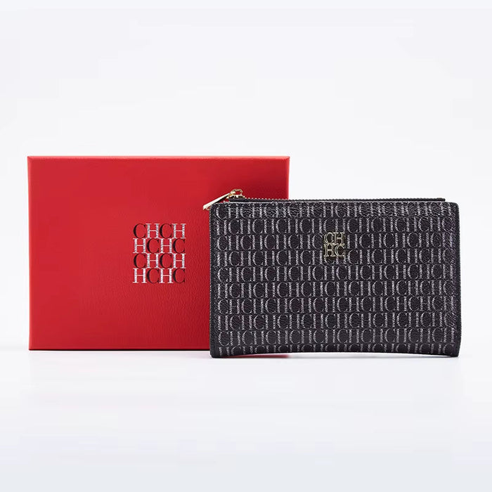 '-Women'S Cartoon Printing Long Wallet Retro Classic Wallet PVC Material Fashion Simple Large Capacity Bags