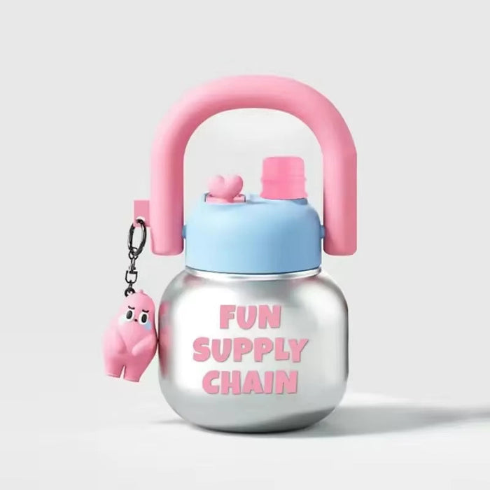 High Temperature Resistance Space Straw Water Bottle Large Capacity Ton Ton Cup Portable High Appearance Big Belly Drinking Cup