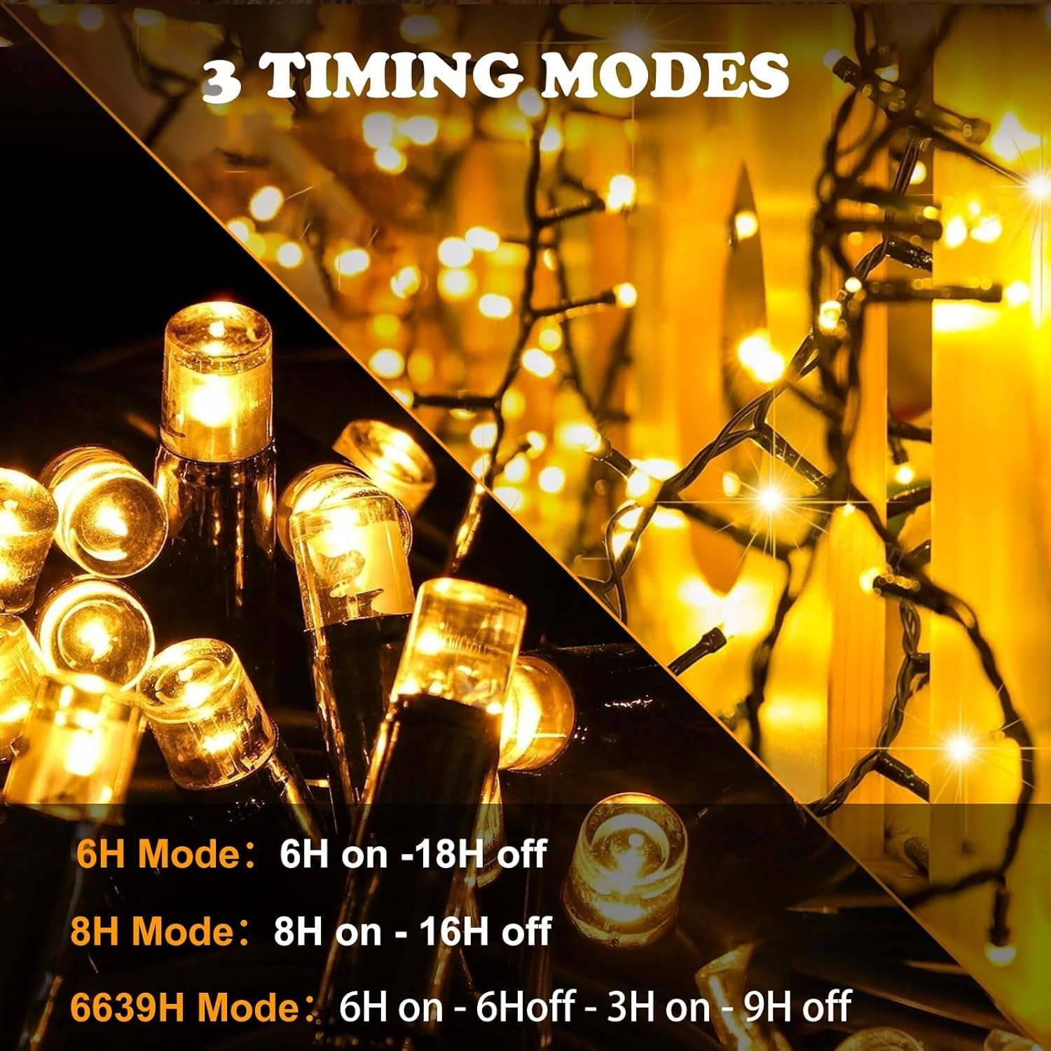 Christmas Tree Lights Plug In,20M 200 LED Outdoor Fairy Light Mains Powered, Waterproof Warm White String Light with Remote/8 Modes/Timer for outside Indoor Garden Bedroom Decorations