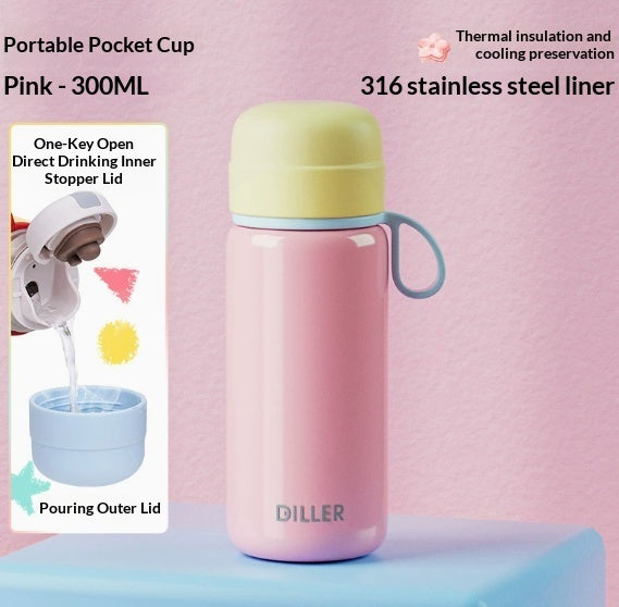 Mini Thermos Pocket Cup Stainless Steel Water Bottle Compact And Portable