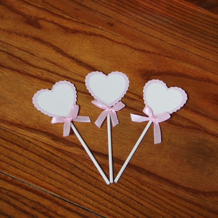 Birthday Cake Decoration Blank Writable Bowknot Flower