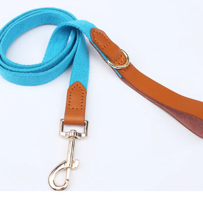 Canvas Hand Holding Rope Leather Stitching Collar Bow