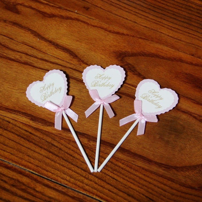 Birthday Cake Decoration Blank Writable Bowknot Flower