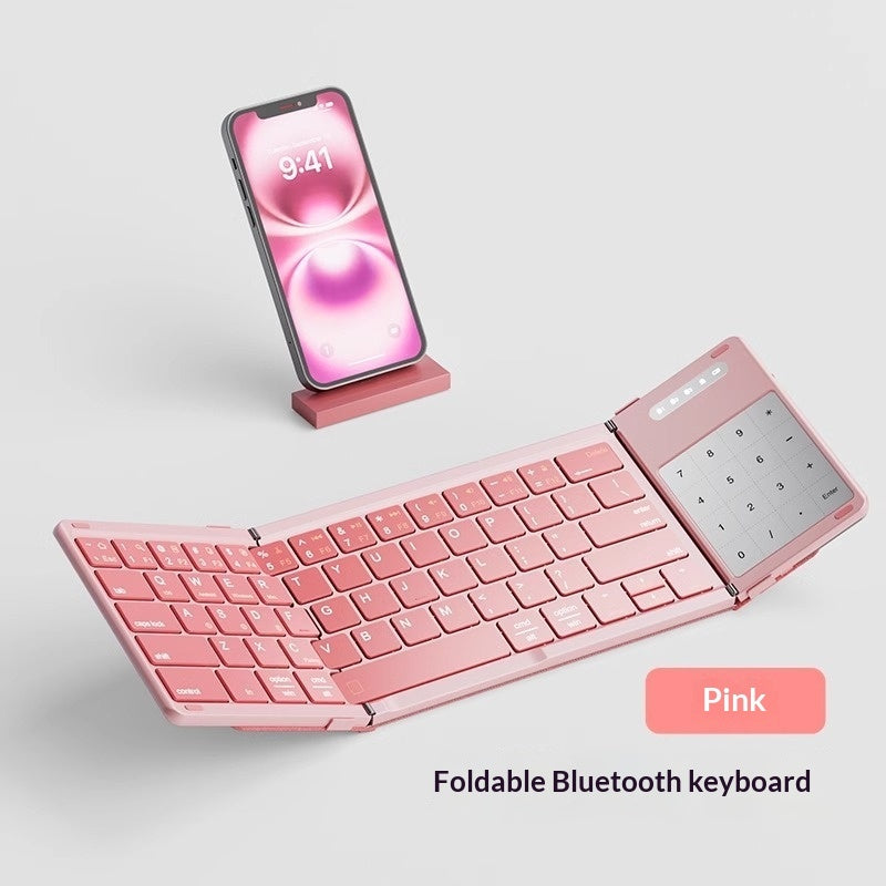 Tri-fold Keyboard, Wireless Bluetooth Foldable Mini Keyboard, Suitable For Desktop PC Sets
