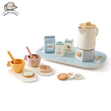 Baby Wooden Kitchen Pretend Play Toy Simulation Wooden Coffee Machine Baby Early Learning Educational Toys Child'S Holiday Gift