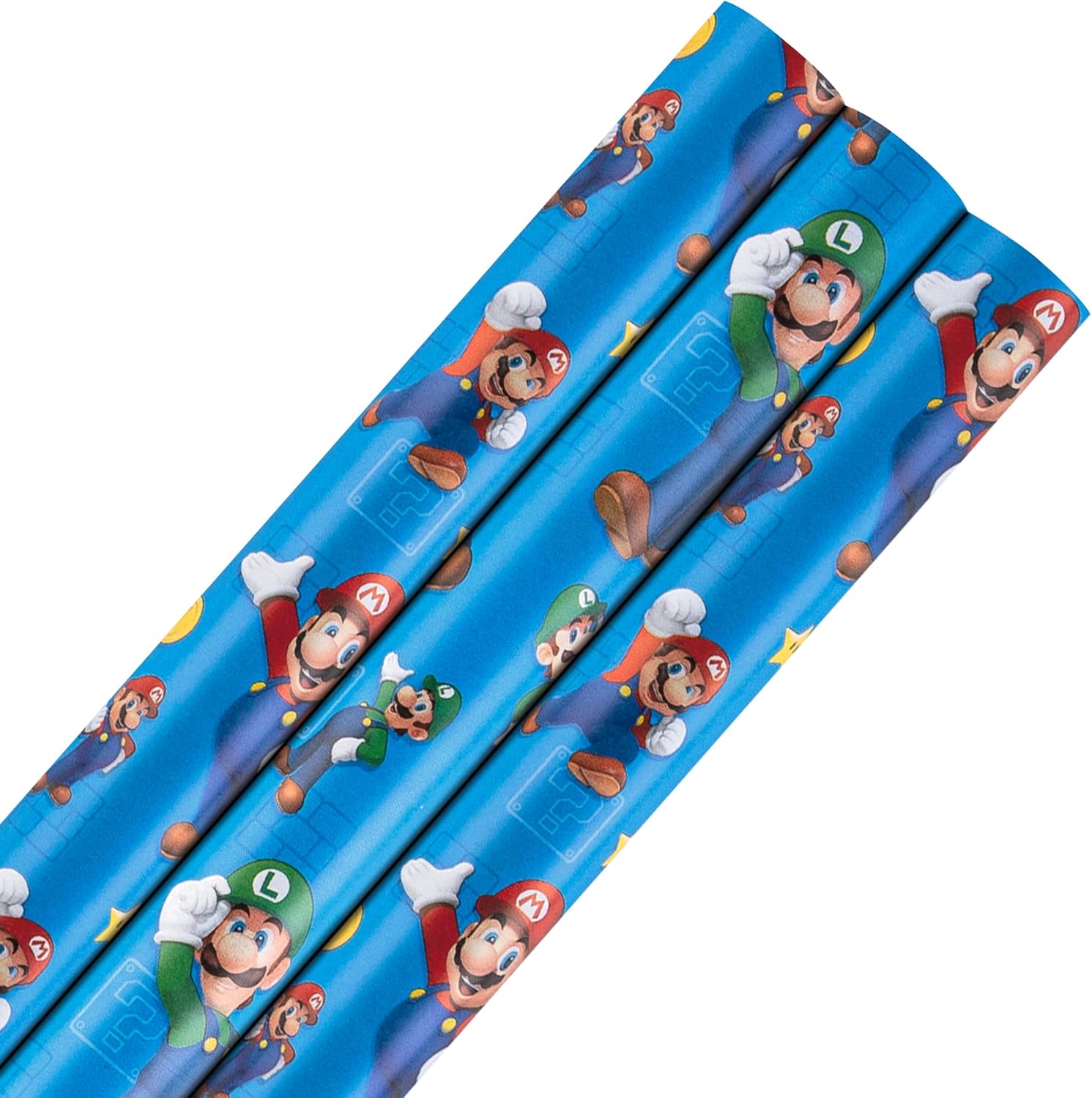 6M Wrapping Paper, Super Mario Bros., 3-Pack, 2M per Roll