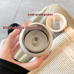Simple Insulated Water Bottle With A Straw For Girls