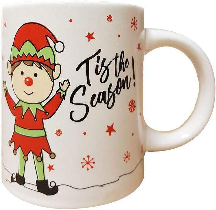 Christmas Mugs Set of 4 Festive Party Xmas Mugs Home Kitchen Tea Coffee Cup
