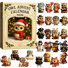 24 Day Owl Advent Calendar 2026 Cute Mini Figures Christmas Countdown Gift