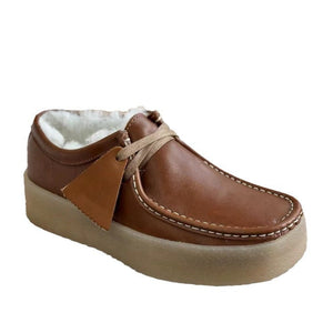 Oxford Platform Retro British Cowhide Casual Shoes