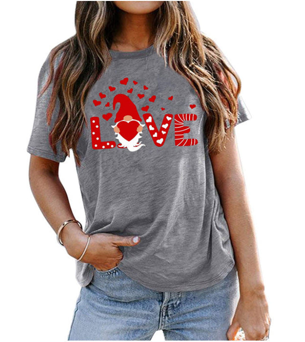 Women's Fashion Simple Casual Short-sleeved T-shirt