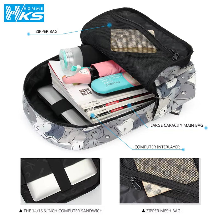 New Female Fashion Lady High Capacity Waterproof College Backpack Trendy Women Laptop School Bags Cute Girl Travel Book Bag Cool