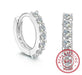 High-Quality 925 Sterling Silver Earrings Luxury 10Mm Circle Zircon Hoop Earring for Grils Woman Wedding Party Jewelry Gifts