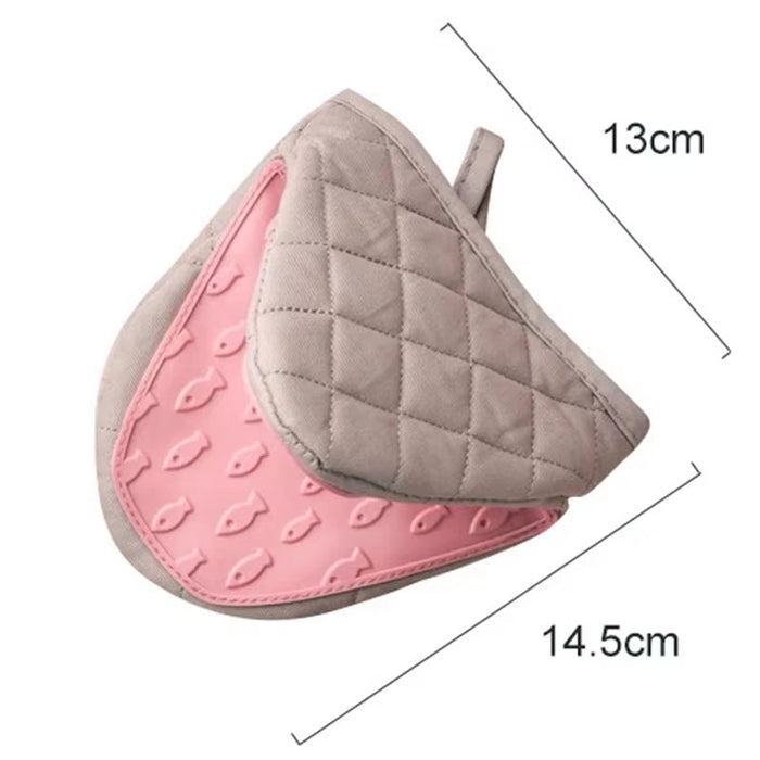 1PCS Fish Shaped Silicone anti Scald Oven Gloves Kitchen Silicone Gloves Tray Dish Holder Oven Gloves Multi-Purpose Gloves