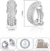 Silver Plated Pave Clip on Earrings Created with Zircondia® Crystals