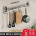 Wall Mounted Hooks Rack Kitchen Organizer Utensils Knife Holder Cutting Board Spoon Lid Storage Bathroom Towel Robe Coat Hangers