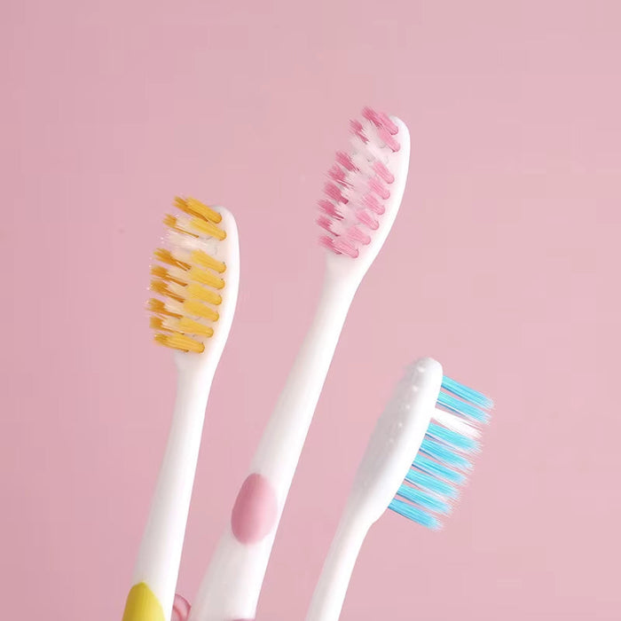 SMGSLIB 4Pcs Children'S Soft Toothbrush Cute Bear and Rabbit Brush Dental Care Baby Toothbrushes with Suction Cup Oral Items