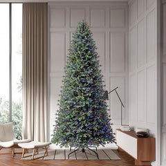 12Ft (3.7M) Pre-Lit Aspen Artificial Christmas Tree with 4,430 Colour-Changing Radiant Micro Twinkle LED Lights