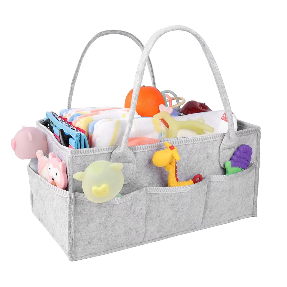 1Pc Diaper Organizer-Baby Felt Diaper Bag-Foldable Mommy Bag-Mother & Baby Storage Bag-Neutral Baby Products for Newborns