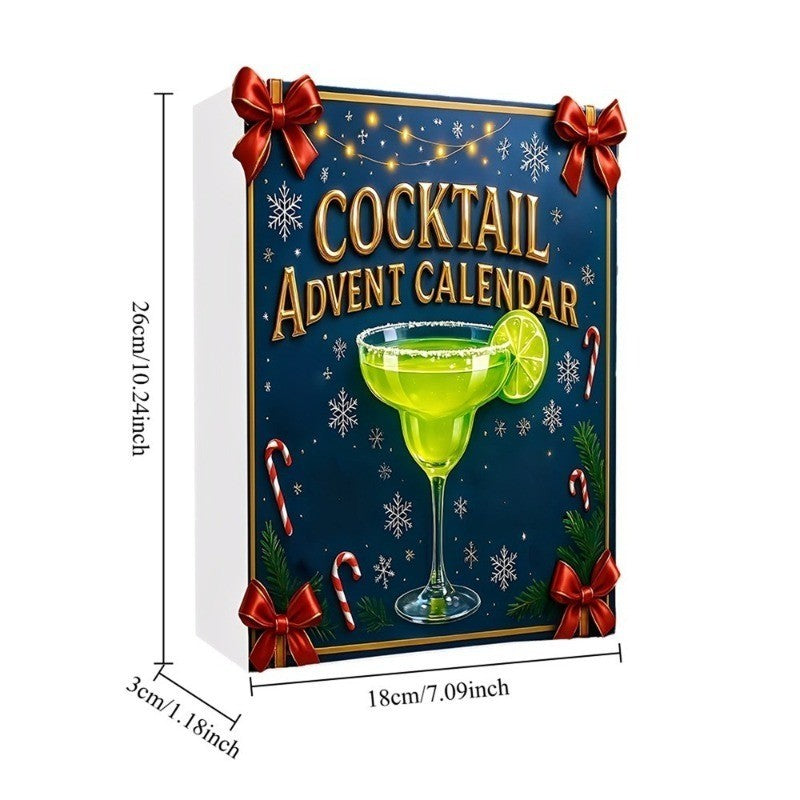 2026 Cocktail Advent Calendar, 24 Days Christmas Countdown Calendar with 24 Mini