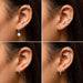 2Pcs Helix Piercing Jewellery Stainless Steel Cartilage Earrings for Women 16G Flat Back Earrings Stud Conch Piercing Earrings CZ Helix Earrings Silver Gold Tragus Piercing Jewellery