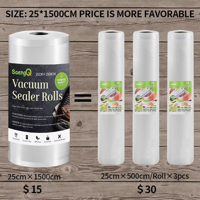 Kitchen Food Vacuum Sealer Bag Sous Vide Storage Bags for Vacuum Packaging 12/15/20/25/30Cm*1500Cm/Rolls
