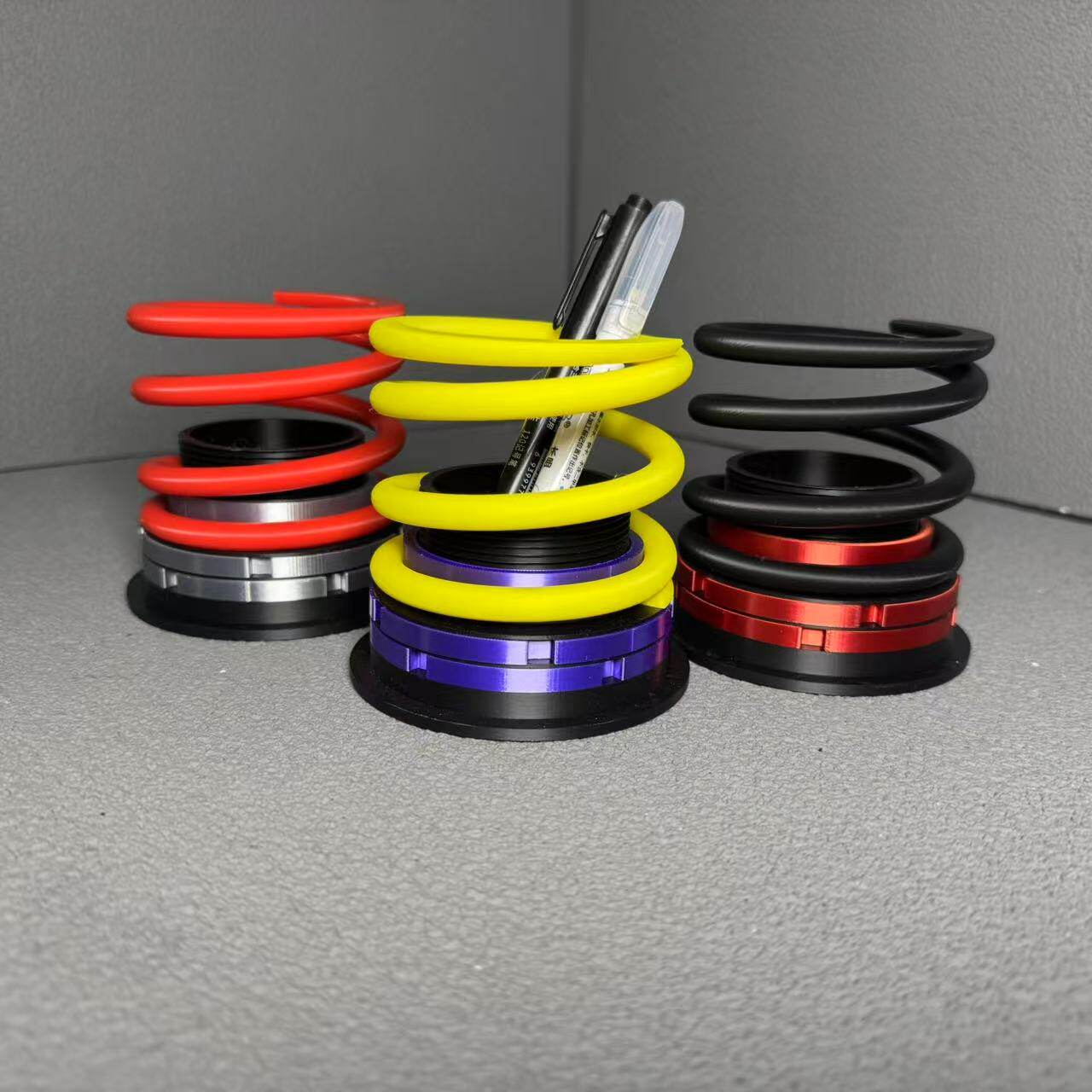 Car Coilover Shock Absorber Height-adjustable Pen Holder