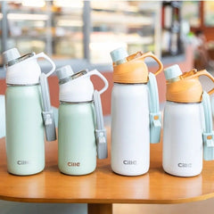 Portable Handheld Insulated Stainless Steel Car Mug Sports Water Bottle