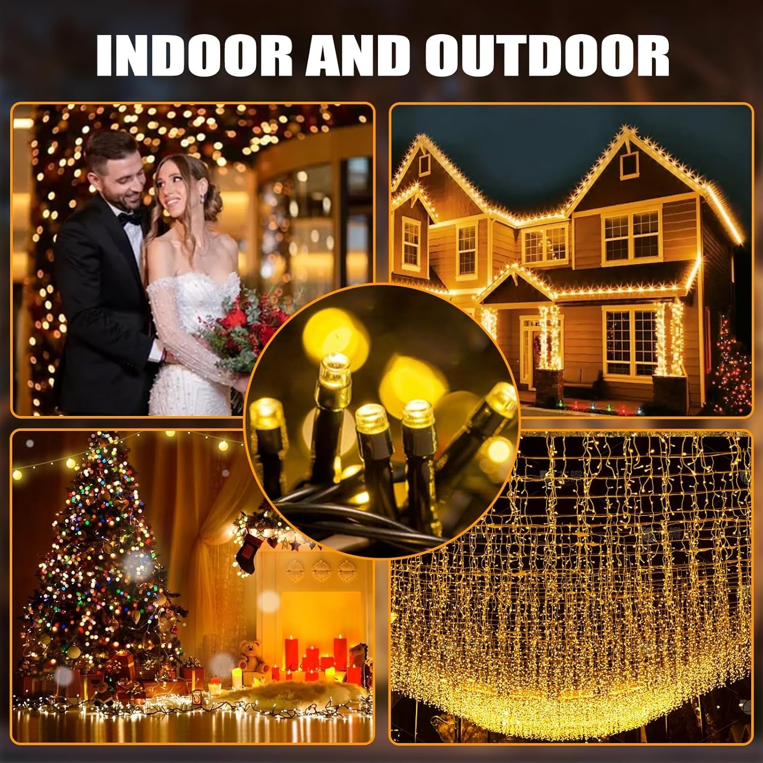 Christmas Tree Lights Plug In,20M 200 LED Outdoor Fairy Light Mains Powered, Waterproof Warm White String Light with Remote/8 Modes/Timer for outside Indoor Garden Bedroom Decorations