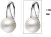 Pearl Earrings for Women,925 Sterling Silver Hook Earrings