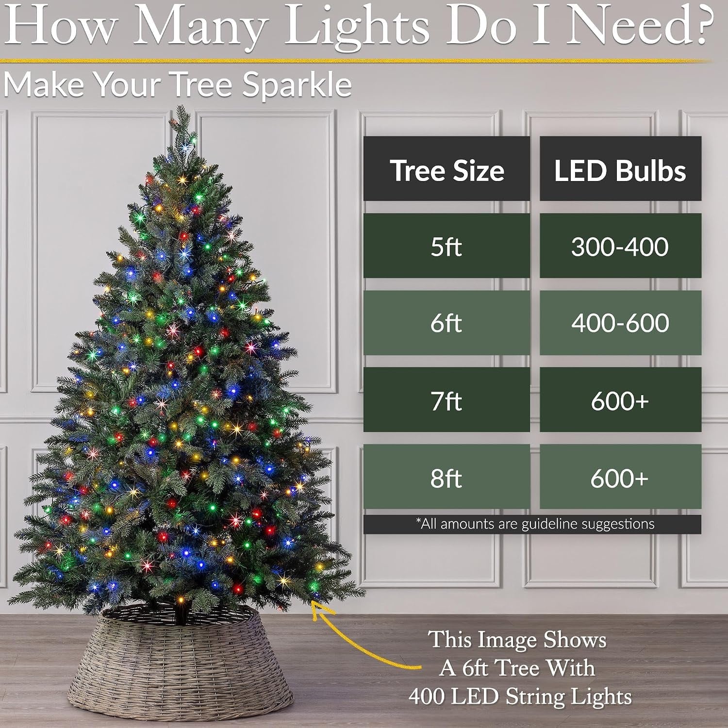 Christmas Fairy Lights, Battery Operated, 50 Leds, Multi-Coloured