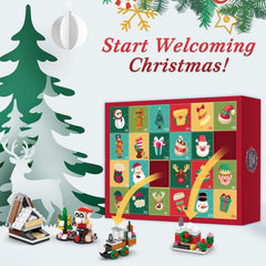 24 Days Countdown Christmas Advent Calendar Kids Building Blocks Toys Gift Boxes