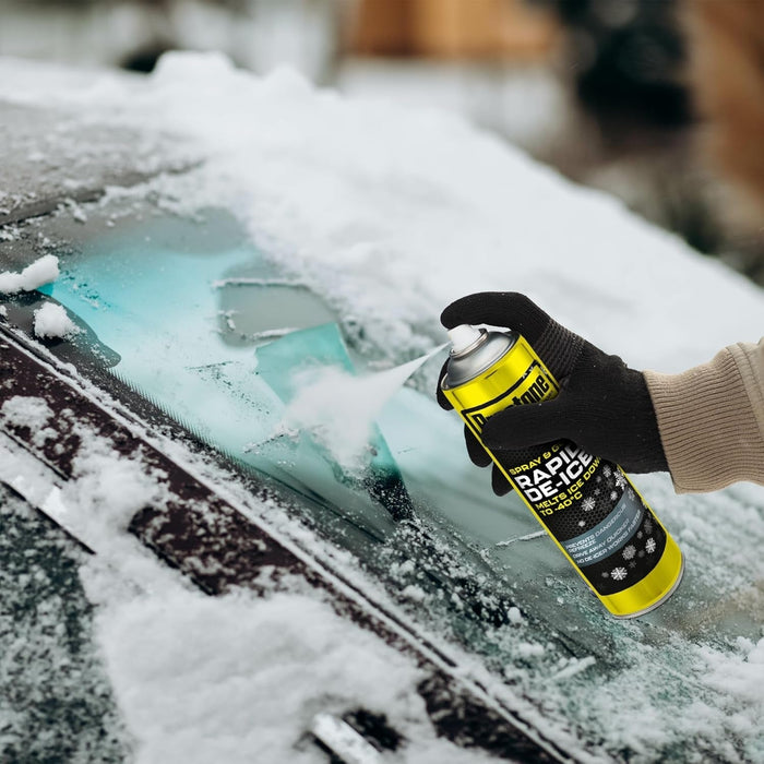 De-Icer, anti Freeze Spray for Car Window, Fast Acting De-Icer Spray for Car, No De-Icer Works Faster, Prevents Re-Freeze & Melts Ice at -40C, Essential Car Accessories, Rapid Deicer, 600Ml