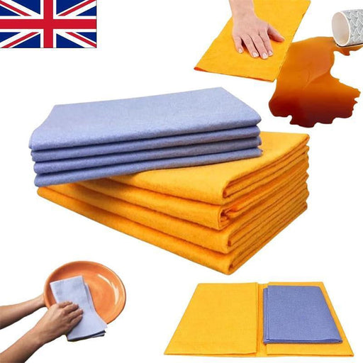 8PCS Absorbent Cleaning Multi-Purpose Cleaning Chamois Towel Cloth for Kitchen