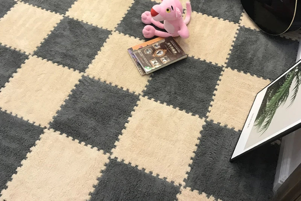 Soft Plush Children'S Mat Baby Play Mat Baby Toys Eva Foam Puzzle Carpet in Children'S Room Keep Warm Playmat 30*30*1CM
